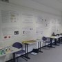 Allestimento della mostra al Liceo Copernico.
